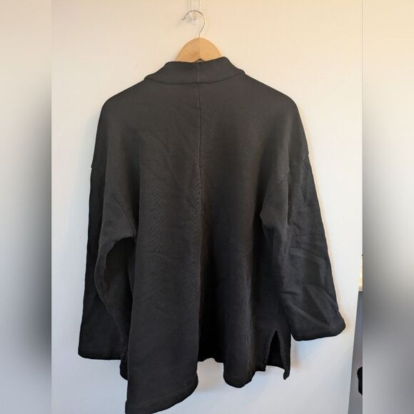 Eileen Fisher Black Open Front Jacket - Picture 7 of 8